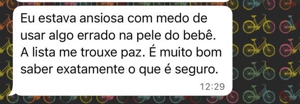 Mãe ansiosa com medo de usar algo errado na pele do bebê